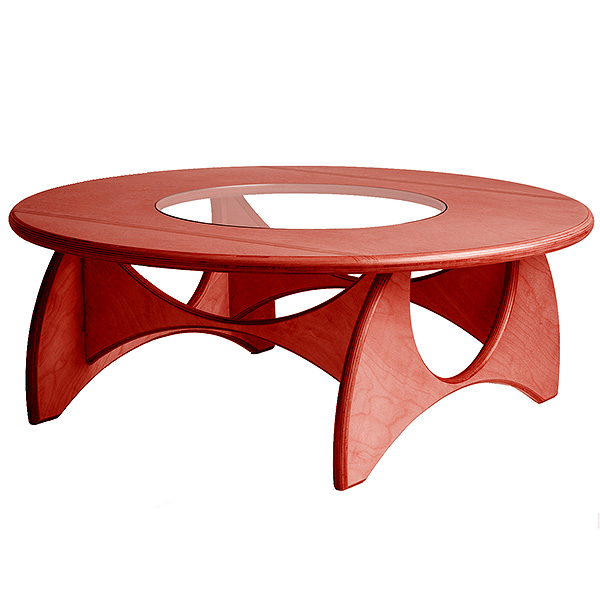 Abstract Wooden Coffee Table